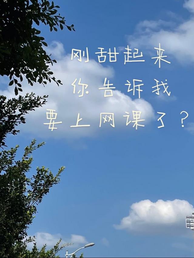 刚刚甜起来，你告诉我要上网课？